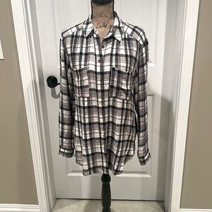 Plaid button down shirt